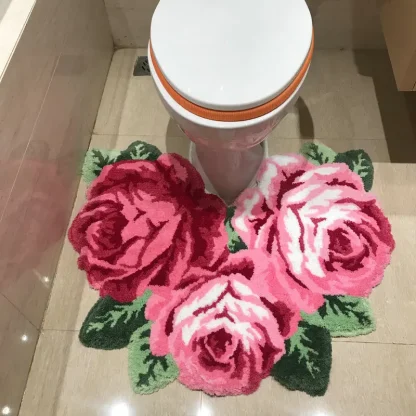 Warm Soft Rose Shape Rugs - Image 4
