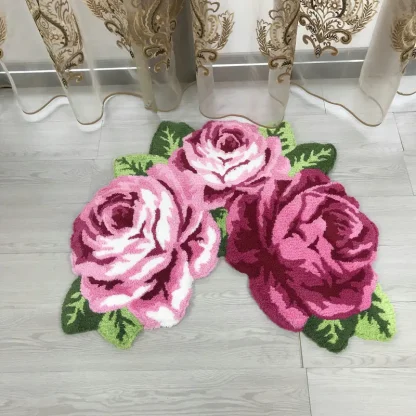 Warm Soft Rose Shape Rugs - Image 6