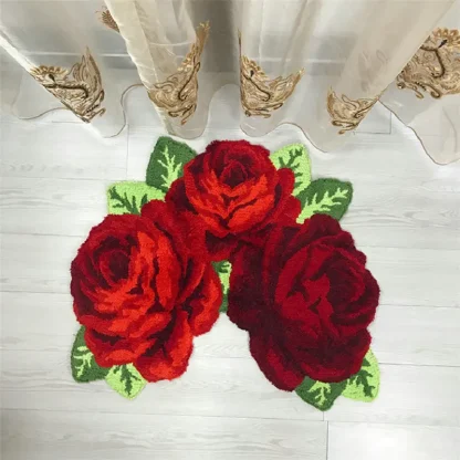 Warm Soft Rose Shape Rugs - Image 2